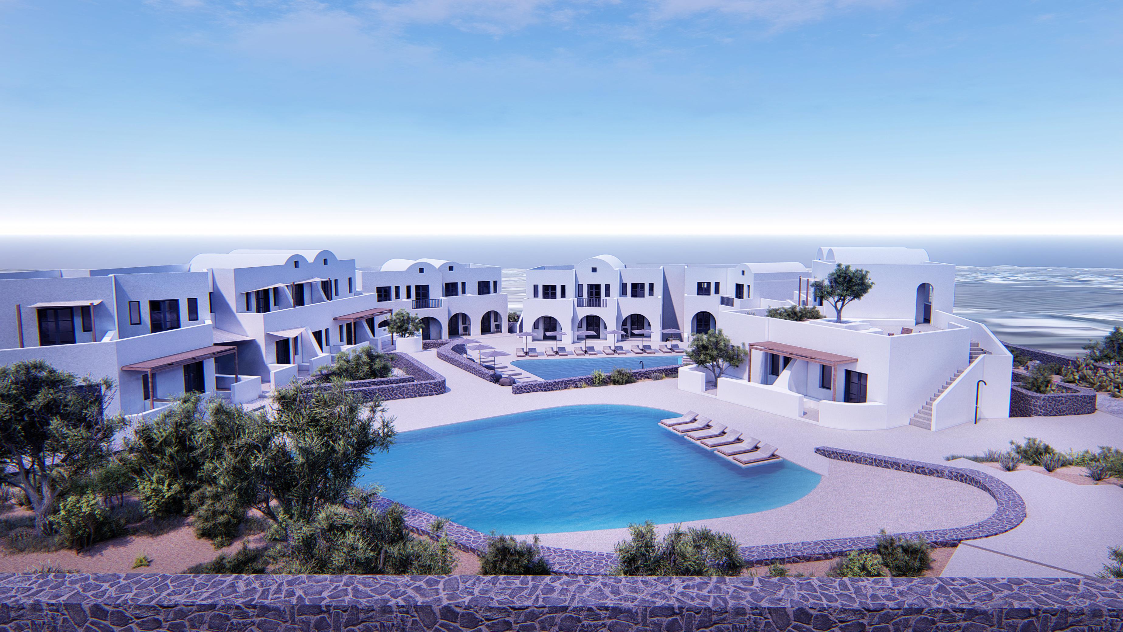 Orama Hotel&Spa Fira  Exteriér fotografie The hotel's pool